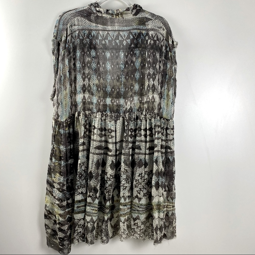 Free People Brown and Cream Tunic Top - Picture 4 of 7